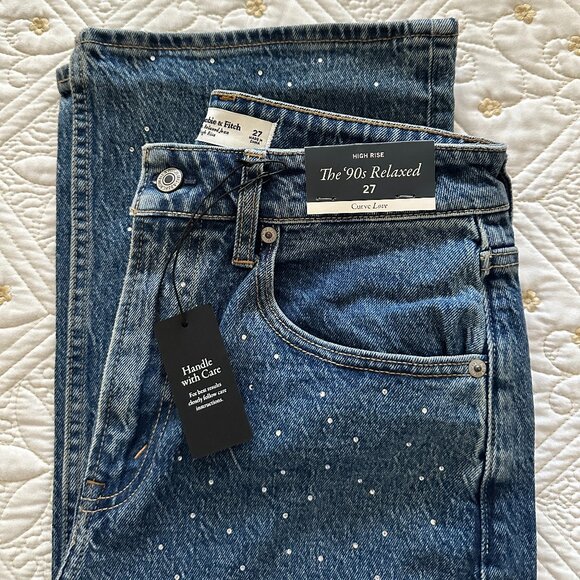 Abercrombie & Fitch Denim - Abercrombie Crystal Embellished 90s Jean